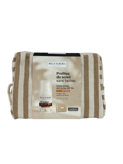 BELLA AURORA CC CREME ANTI TACHES TEINTE MEDIUM SPF50,30ML+TROUSSE