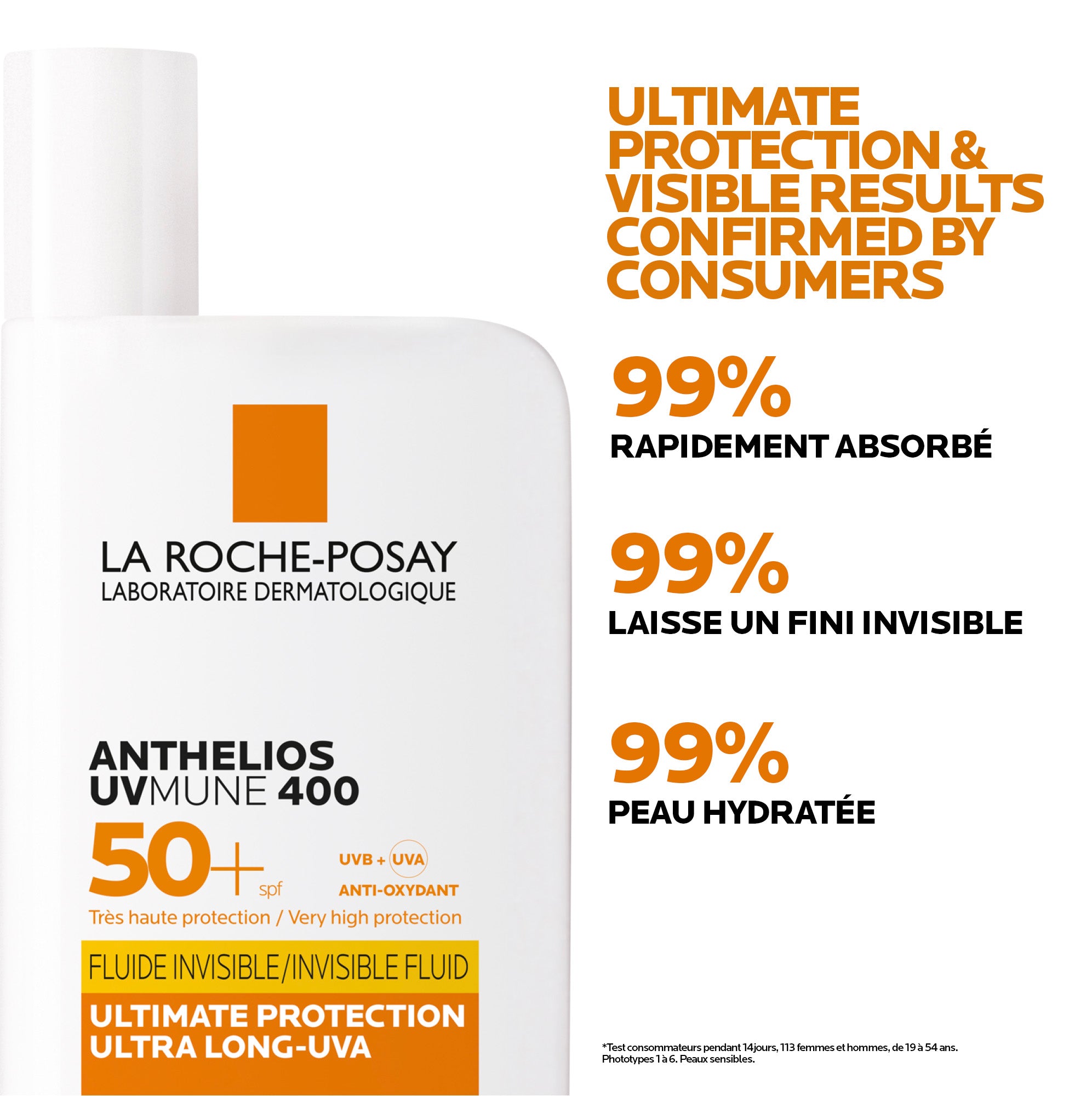 La Roche-Posay ANTHELIOS UVMUNE 400 Crème Solaire Fluide Invisible | peaux sensibles | 50ml