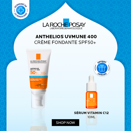 Offre Ramadan La Roche-Posay : Anthelios Crème Fondante + Sérum Vitamine C12 10ml Offert