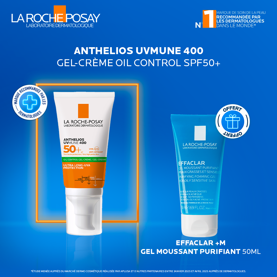 Offre Exclusive – Anthelios Oil Control + Effaclar Gel moussant