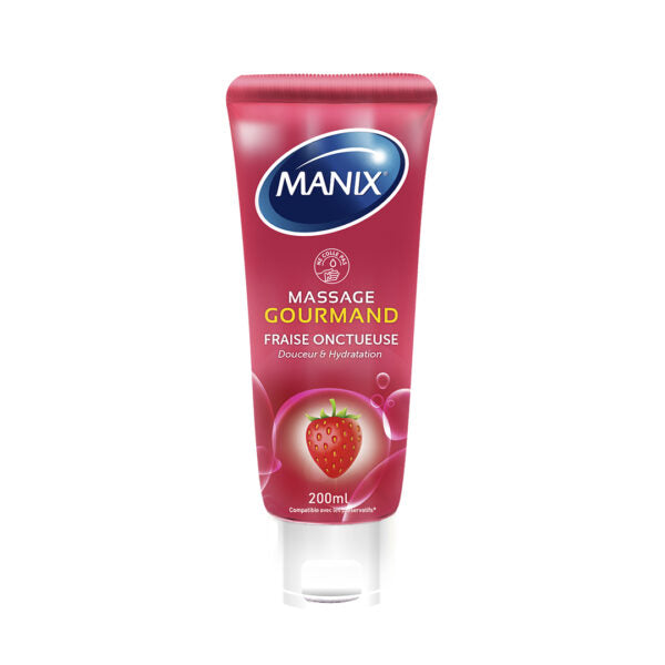 Manix Gel Massage Gourmand Fraise - 200 ml