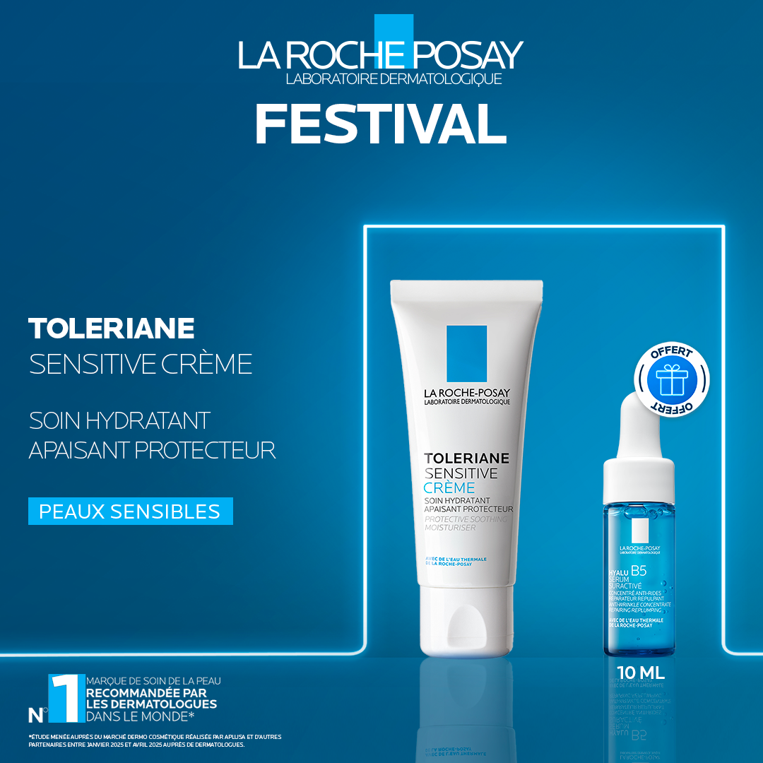 FESTIVAL La Roche-Posay Toleriane Sensitive Crème Hydratante Apaisante Peau Sensible| 40ml