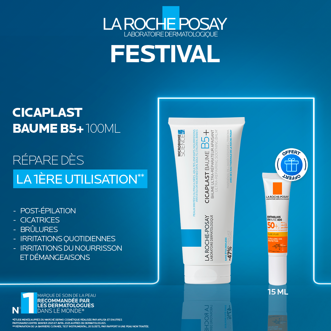 FESTIVAL La Roche-Posay Cicaplast Baume  B5 100 ml+ anthelios 15 ml offerte
