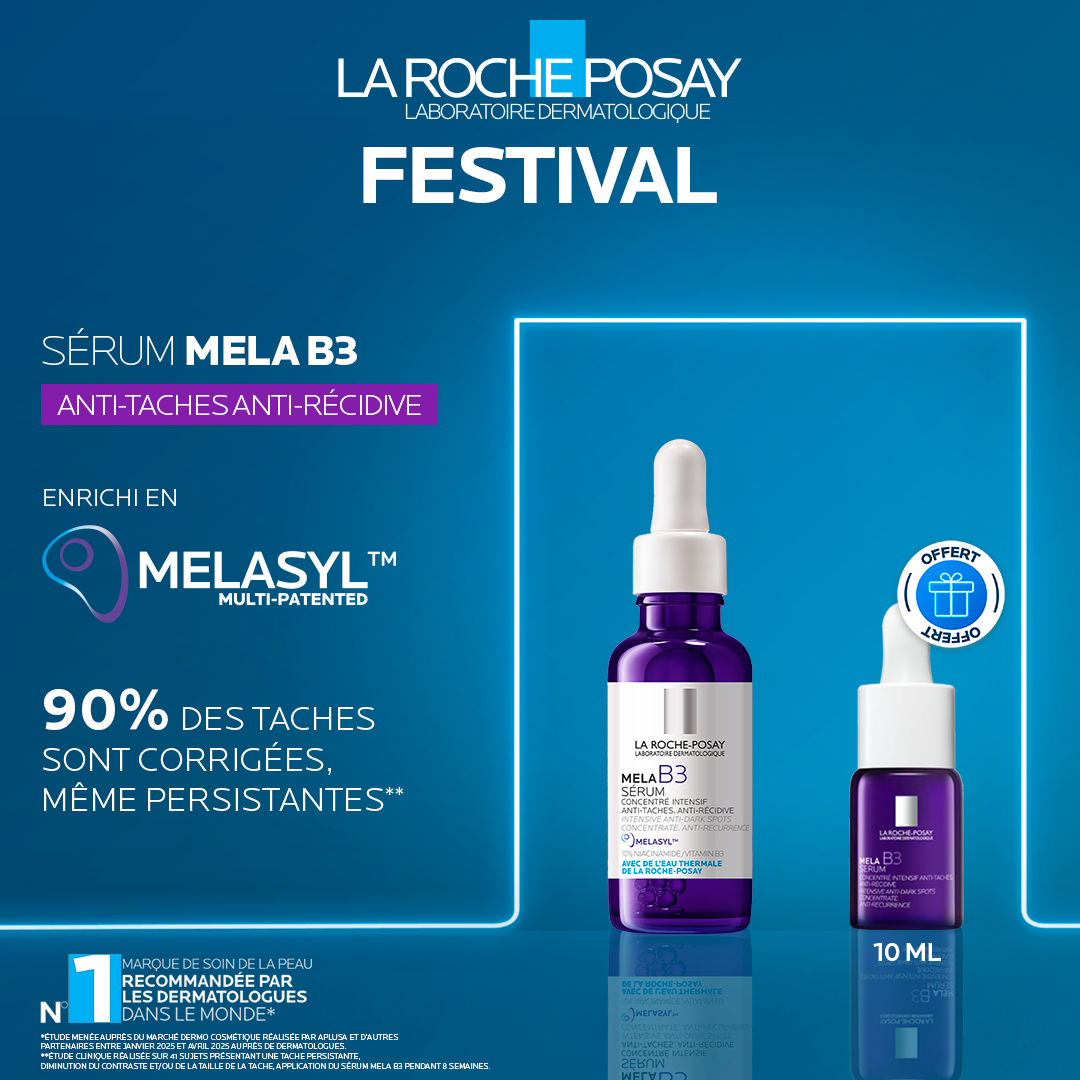 FESTIVAL LA ROCHE POSAY MELA B3 SÉRUM CONCENTRÉ INTENSIF ANTI-TACHES ANTI-RÉCIDIVE + 10 ml offerte
