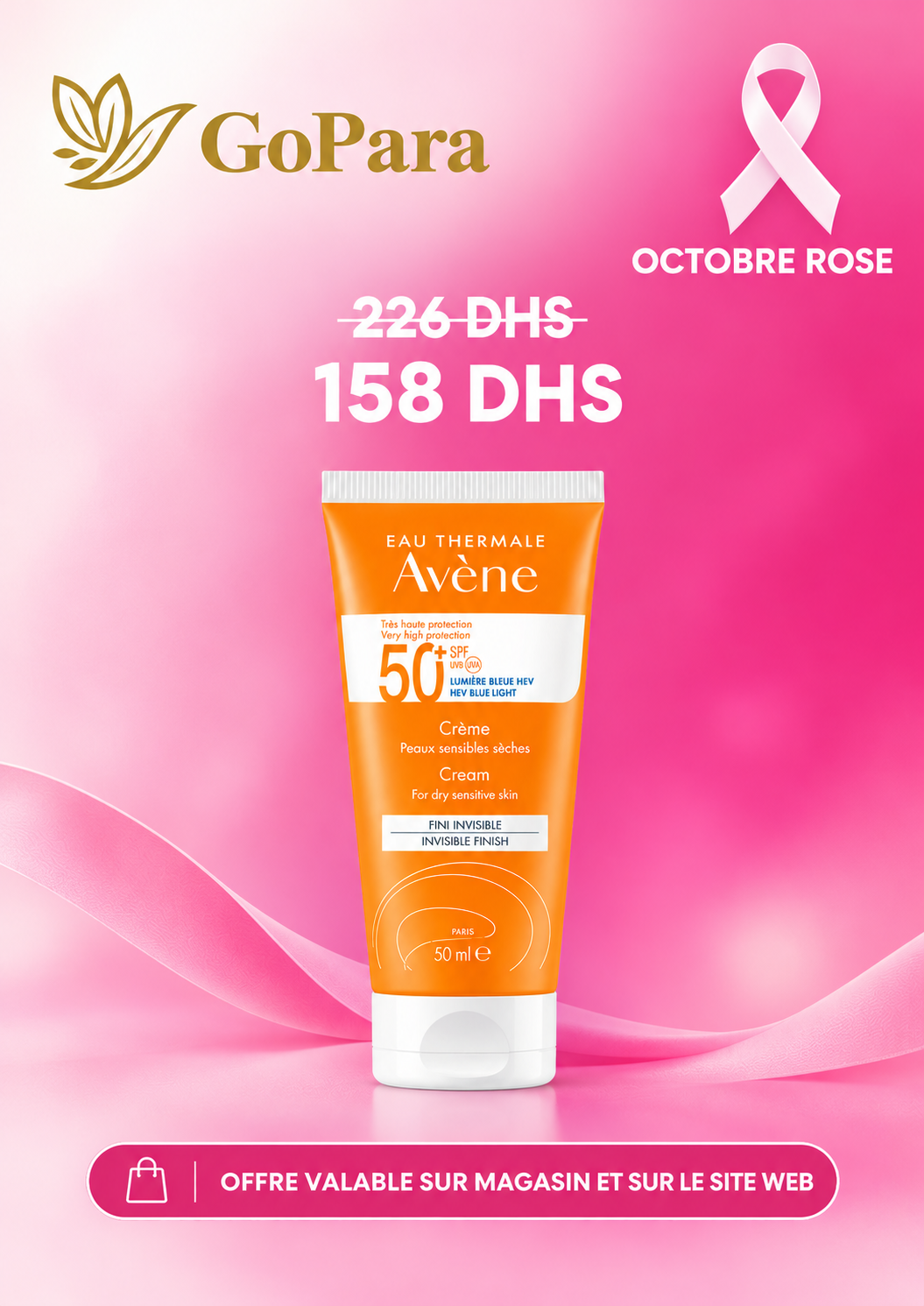 AVENE SOLAIRE CRÈME 50+ INVISIBLE