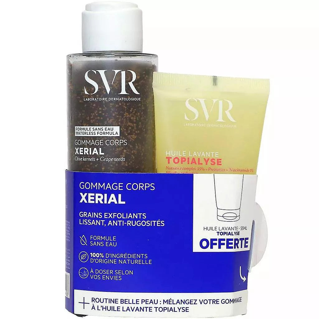 SVR XERIAL GOMMAGE CORPS 100G+HUILE LAVANTE TOPIALYSE 55ML