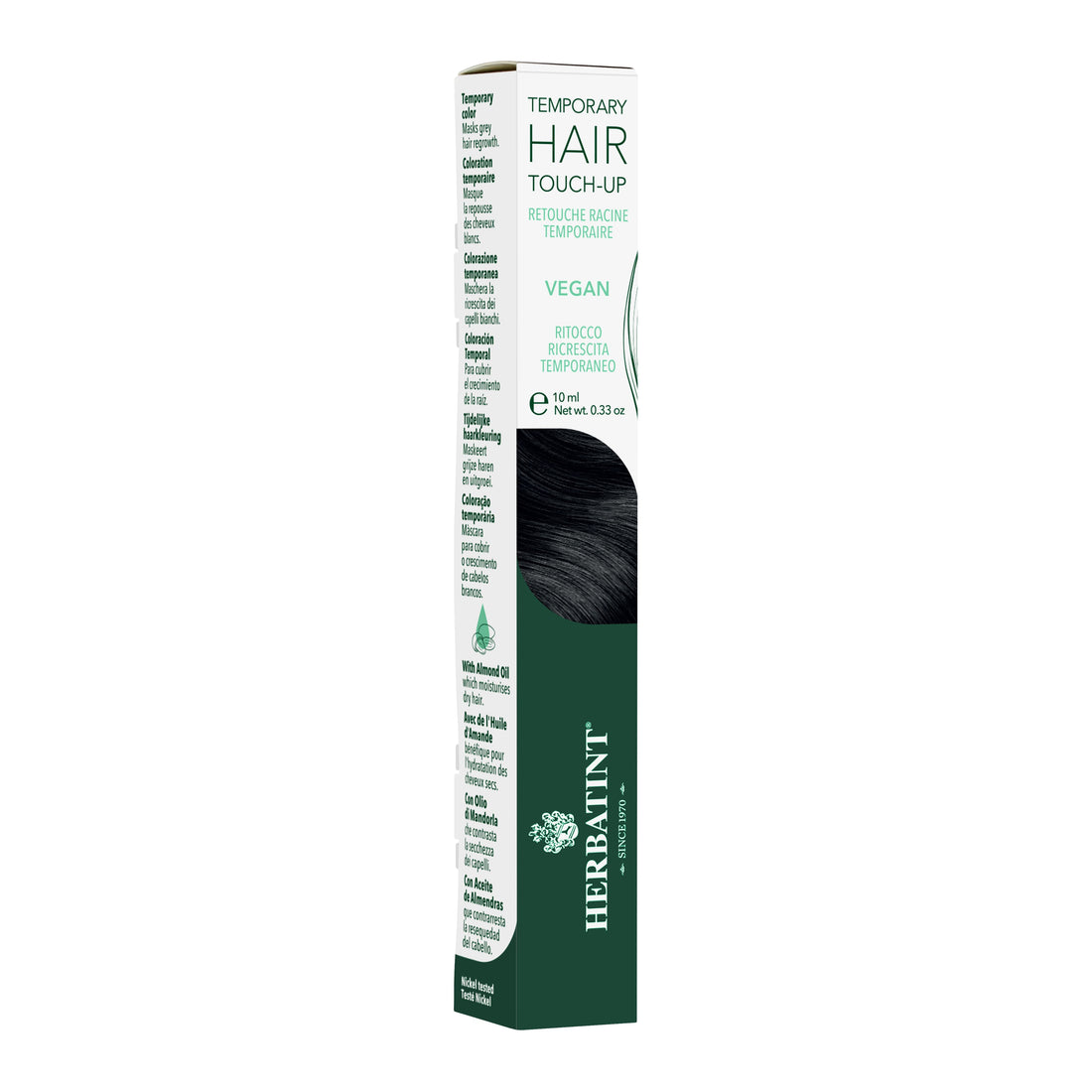 HERBATINT MASCARA RETOUCHE CHEVEUX BLANC - COULEUR NOIR