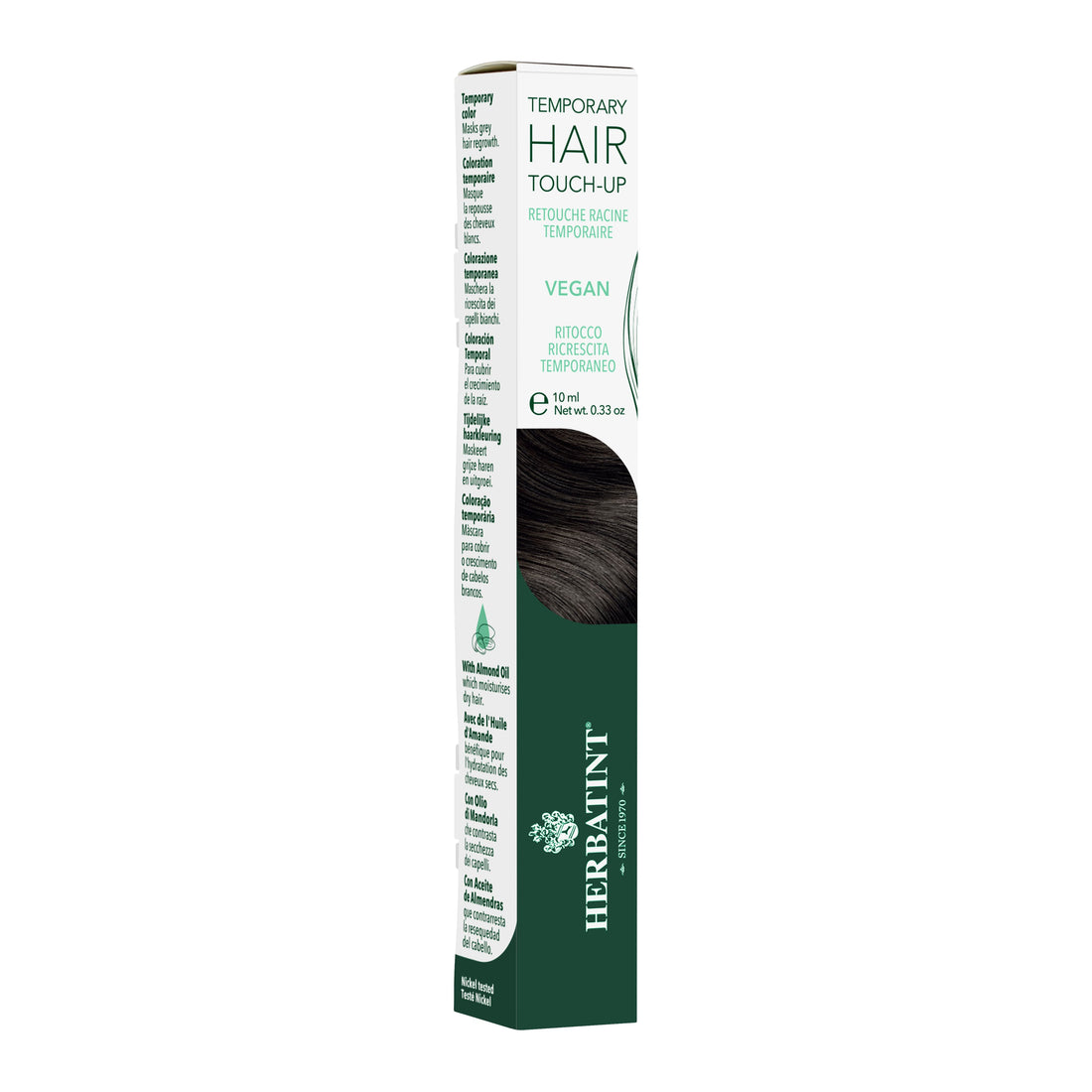 HERBATINT MASCARA RETOUCHE CHEVEUX BLANC - COULEUR CHATAIN FONCE