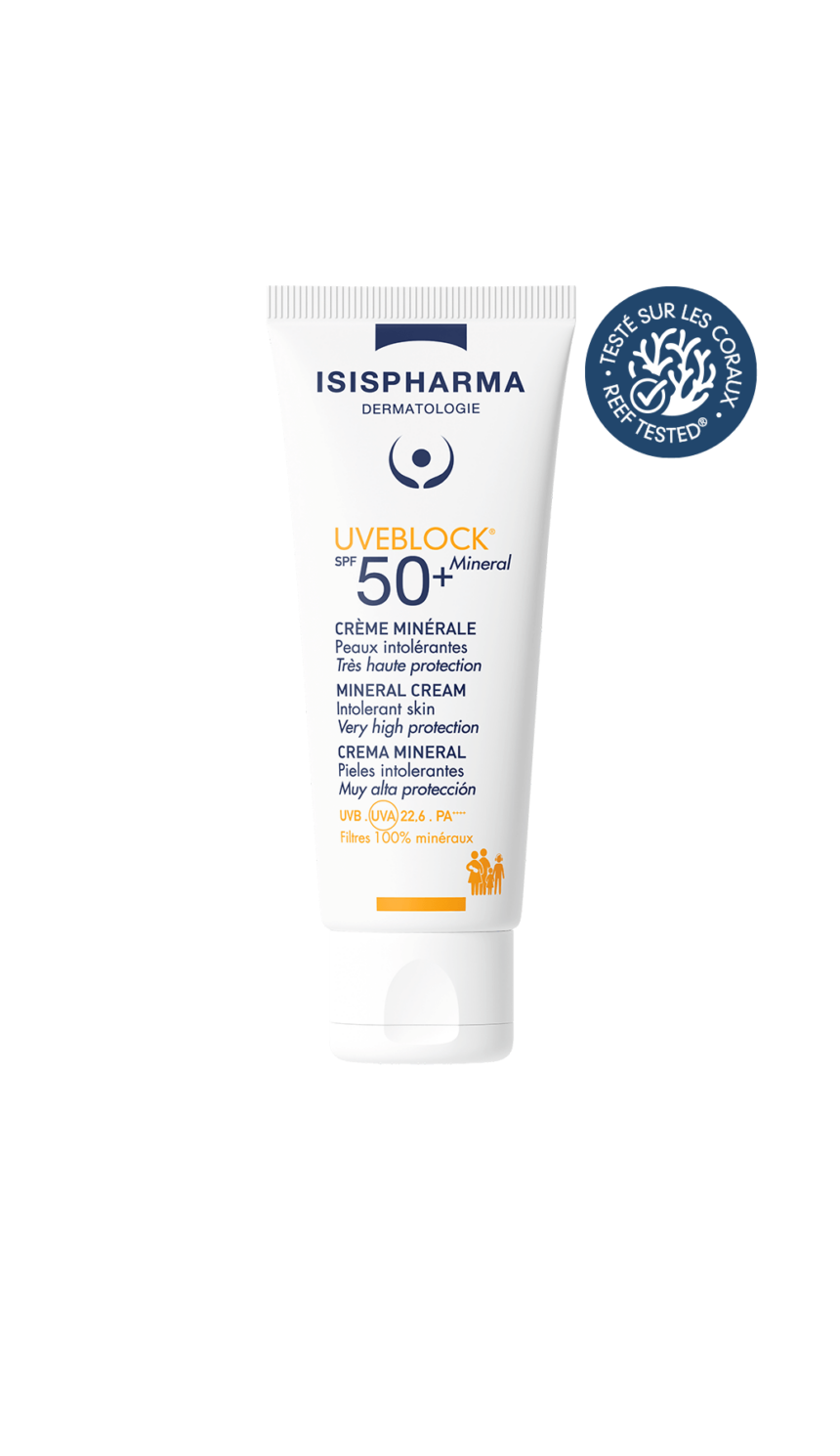 Uveblock SPF50+ Mineral  - Crème minérale teintée - Peaux intolérantes 40ml