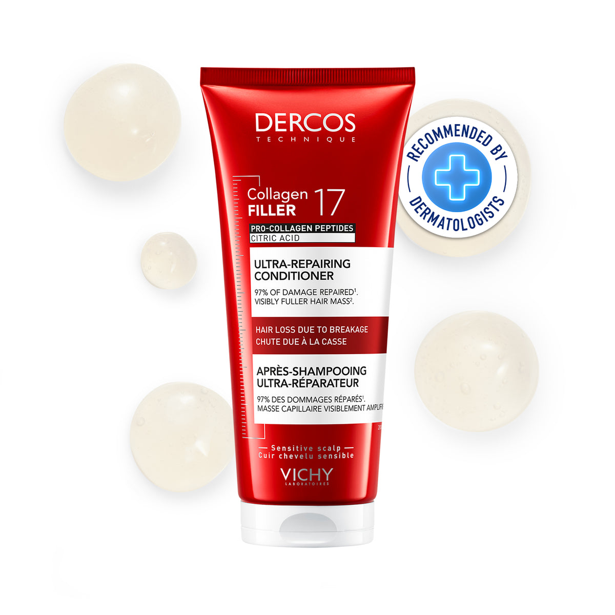 DERCOS Après-Shampoing Ultra-Réparateur Collagen 17 Filler  | 200ML