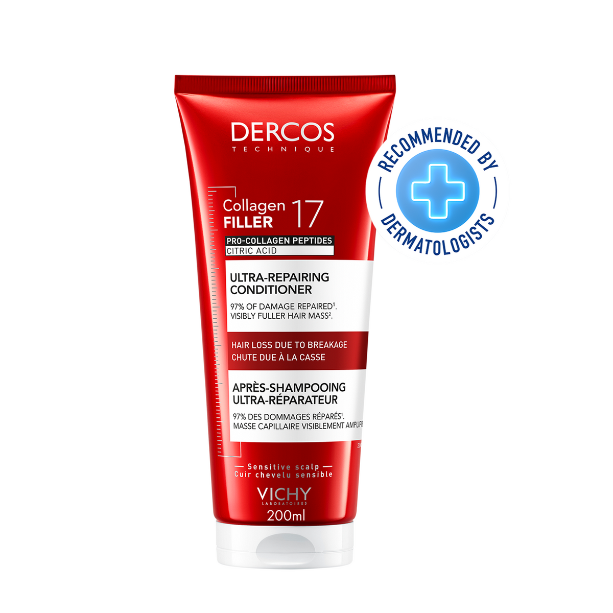DERCOS Après-Shampooing Ultra-Réparateur Collagen 17 Filler  | 200ML