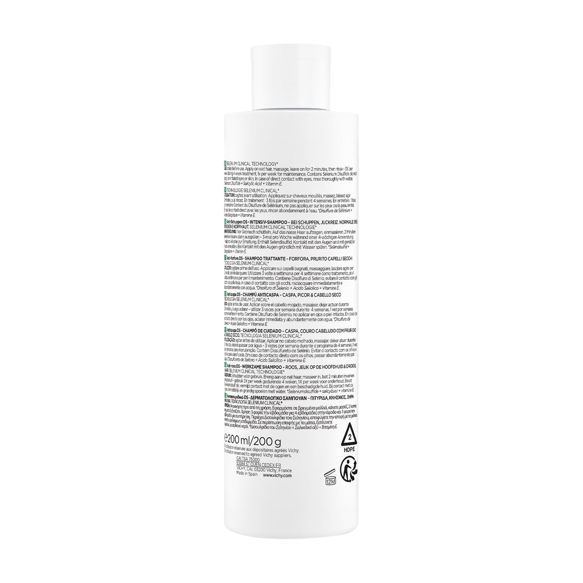 Vichy Dercos Shampoing Traitant Anti-Pelliculaire Cheveux Secs | 200ml