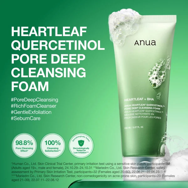 HEARTLEAF ǪUERCETINOL CLEANSING FOAM 150ML_GLB