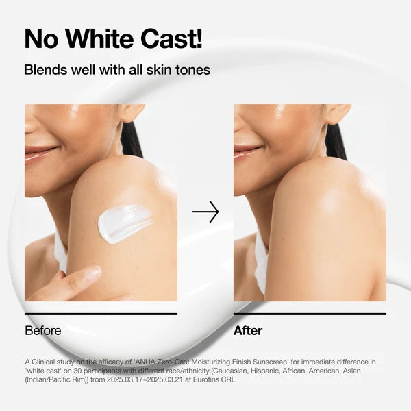ANUA  ZERO-CAST SUNSCREEN SPF50+ 50ML