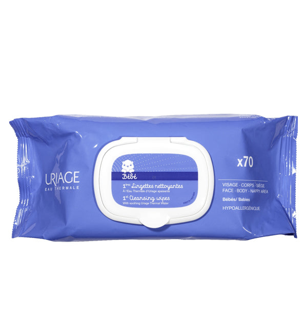 Uriage Bébé - 1ères lingettes nettoyantes - x70 unités