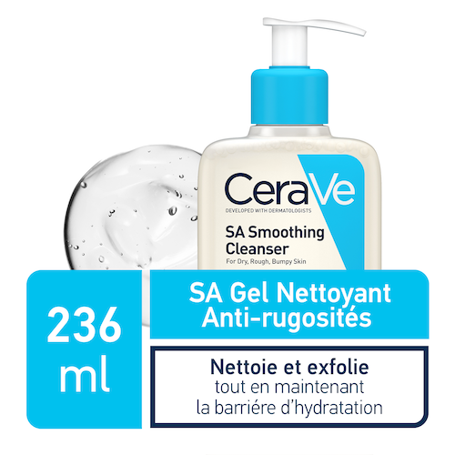 CeraVe SA Gel Nettoyant Anti-Rugosités Peau Sèche et Rugueuse | 236ml