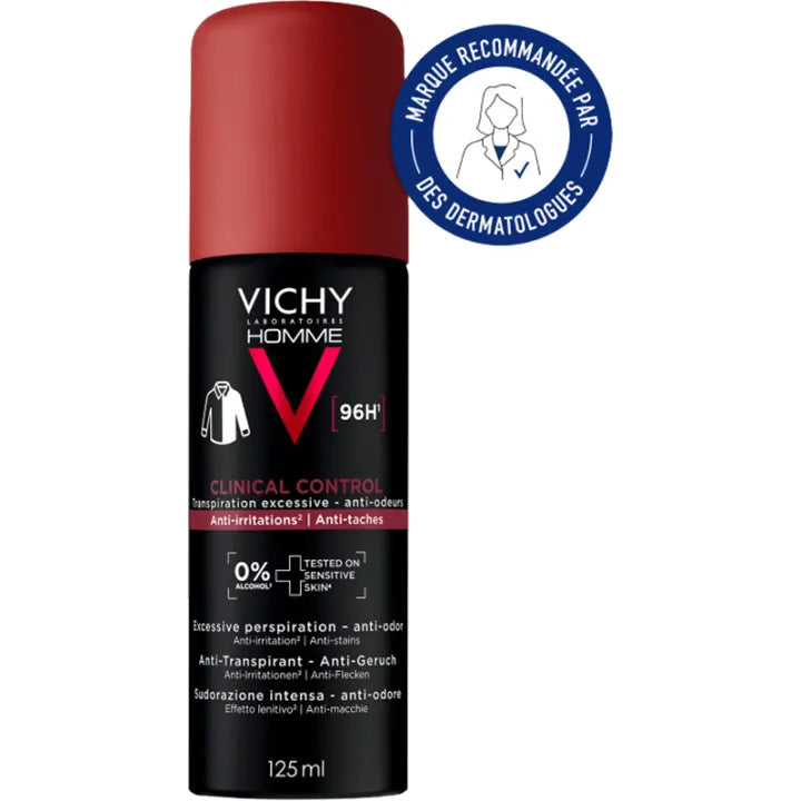 VICHY DEODORANT AEROSOL CLINICAL CONTROL 95H HOMME 125ML