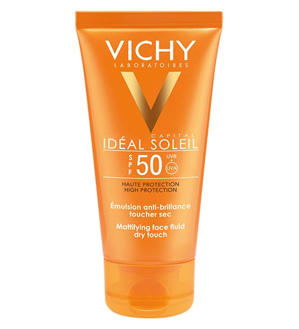 Vichy Capital Soleil Émulsion Invisible Anti-Brillance Toucher Sec SPF50 Peau Sensible Mixte à Grasse | 50ml