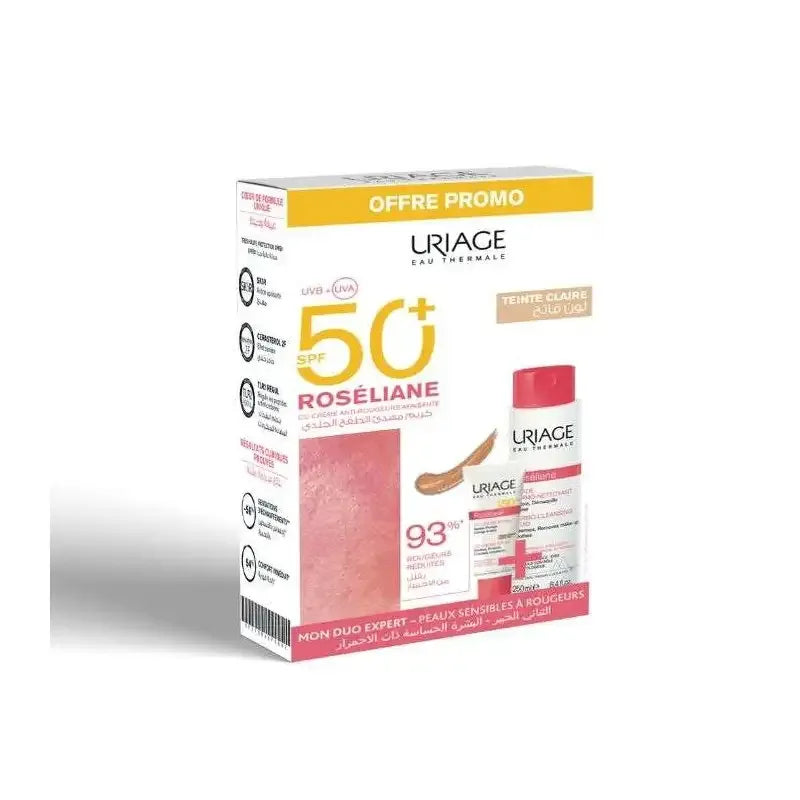 PACK URIAGE ROSELIANE CC CREME SPF50,40ML+FLUIDE DERMO NETTOYANT 250ML