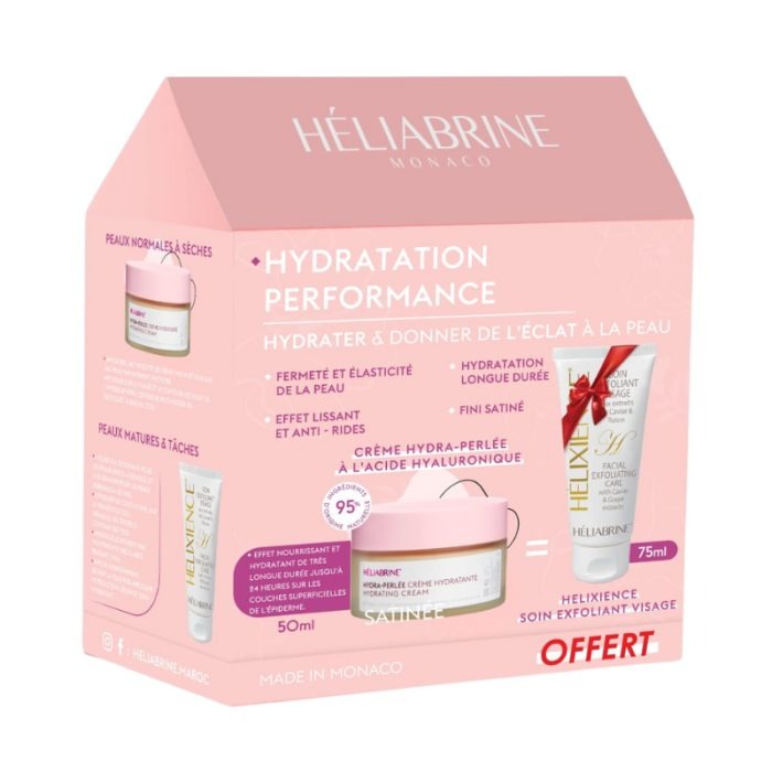 PACK HELIABRINE HYDRA PERLEE 50ML+HELIXIENCE SOIN EXFOLIANT VISAGE 75ML OFFERT