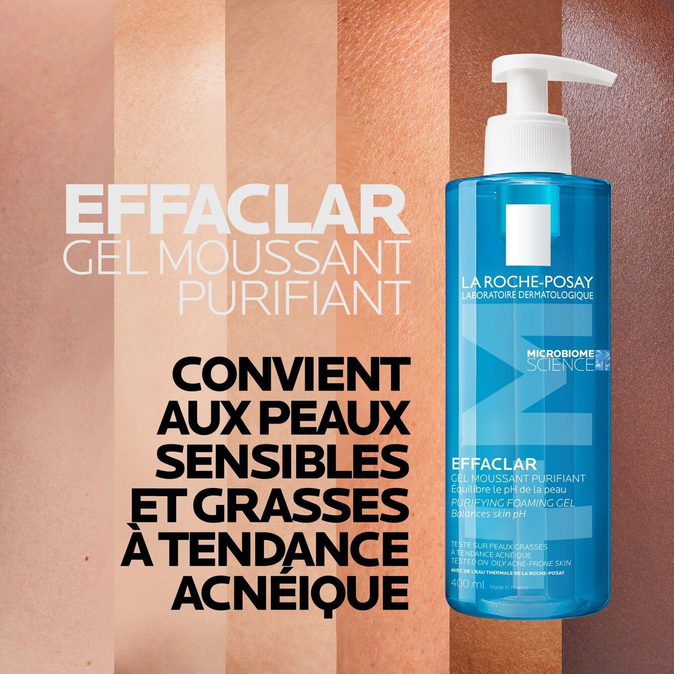 La Roche Posay Effaclar +M Gel Refill |Peaux grasses à tendance acnéique | Eco-recharge 400ML