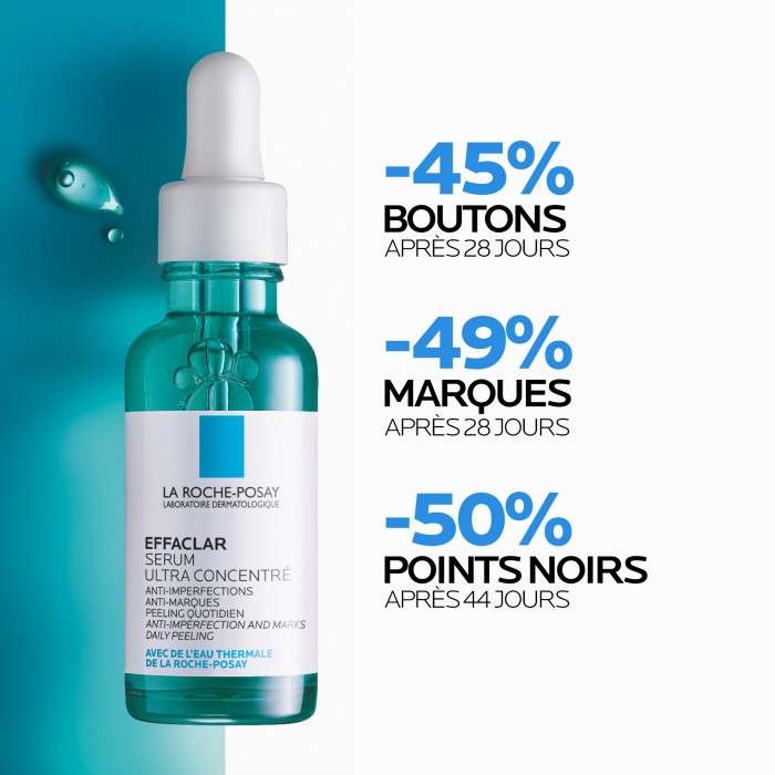 La roche posay effaclar serum ultra concentre 30ml = Gel Effaclar 15 ML Offert