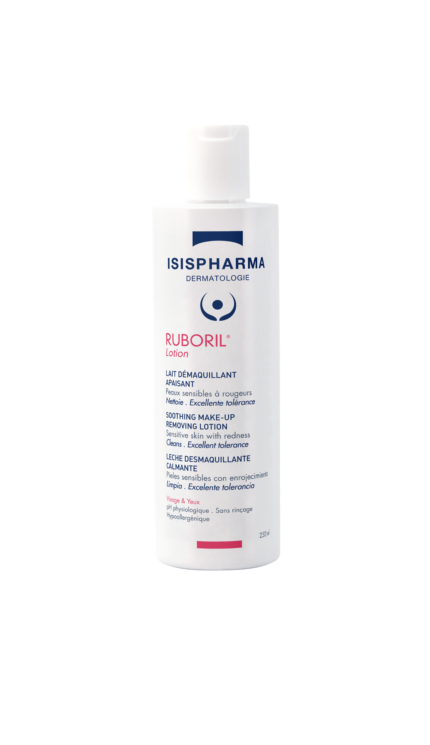 ISIS Ruboril Lotion - Lait démaquillant apaisant - Peaux sensibles à rougeurs 250ml