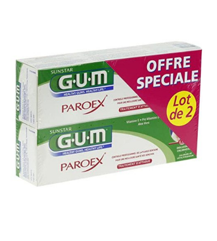 Gum COFFRET Paroex Dentifrice LOT DE 2x75ml
