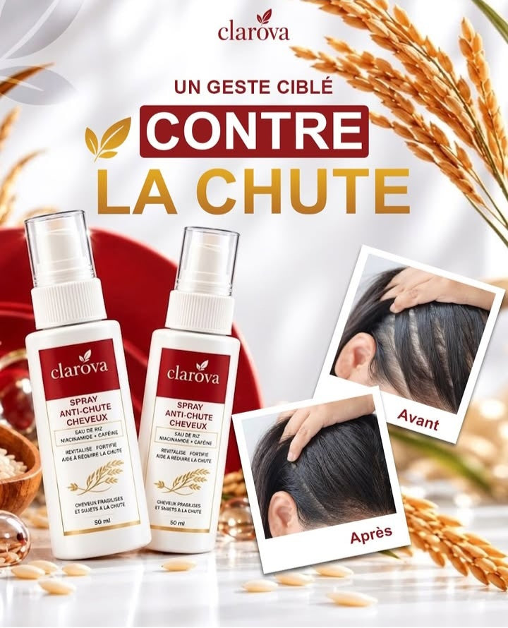 CLAROVA PACK ANTI CHUTE  SHAMPOING+SPRAY+MASQUE