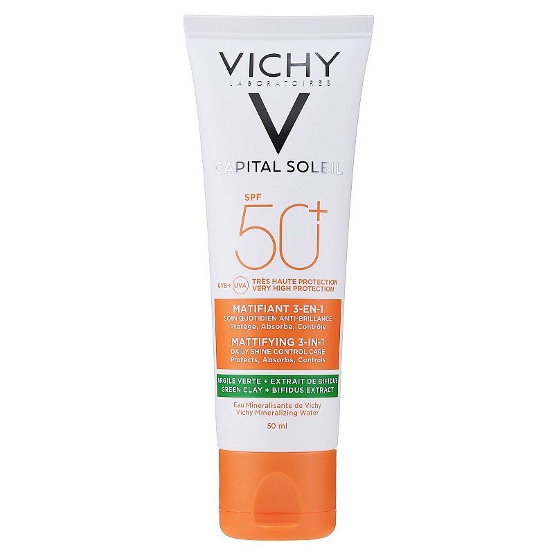 Vichy Capital Soleil Crème Solaire Matifiante 3en1 SPF50+ Peau Mixte Acnéique | 50ml